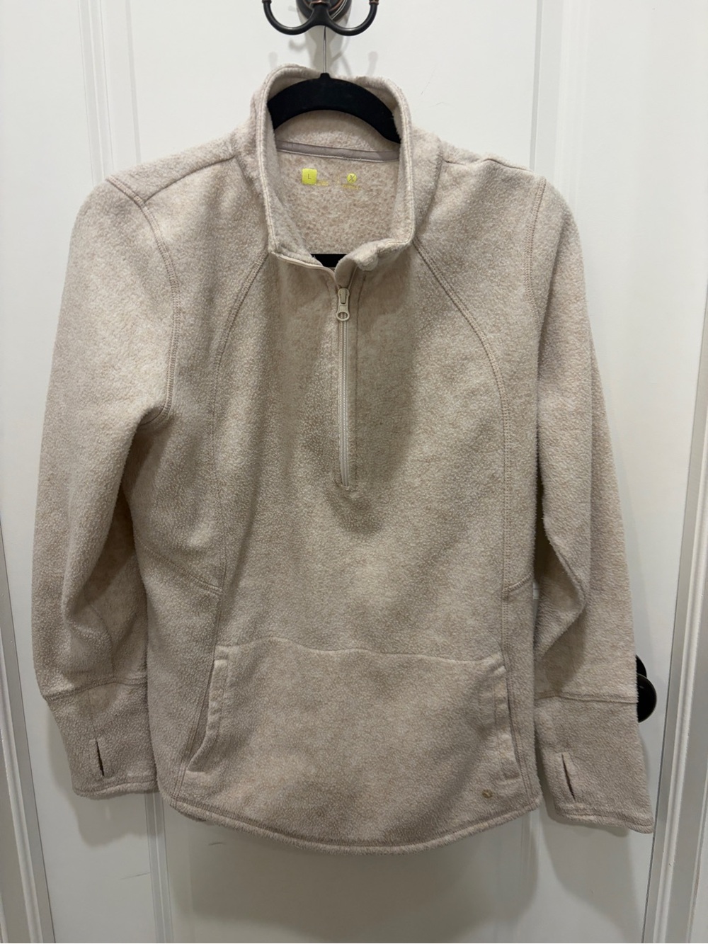 Women Large Fleece Pullover - Cream